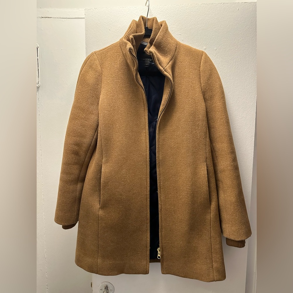 J. Crew Camel Brown Wool Blend Pea Coat